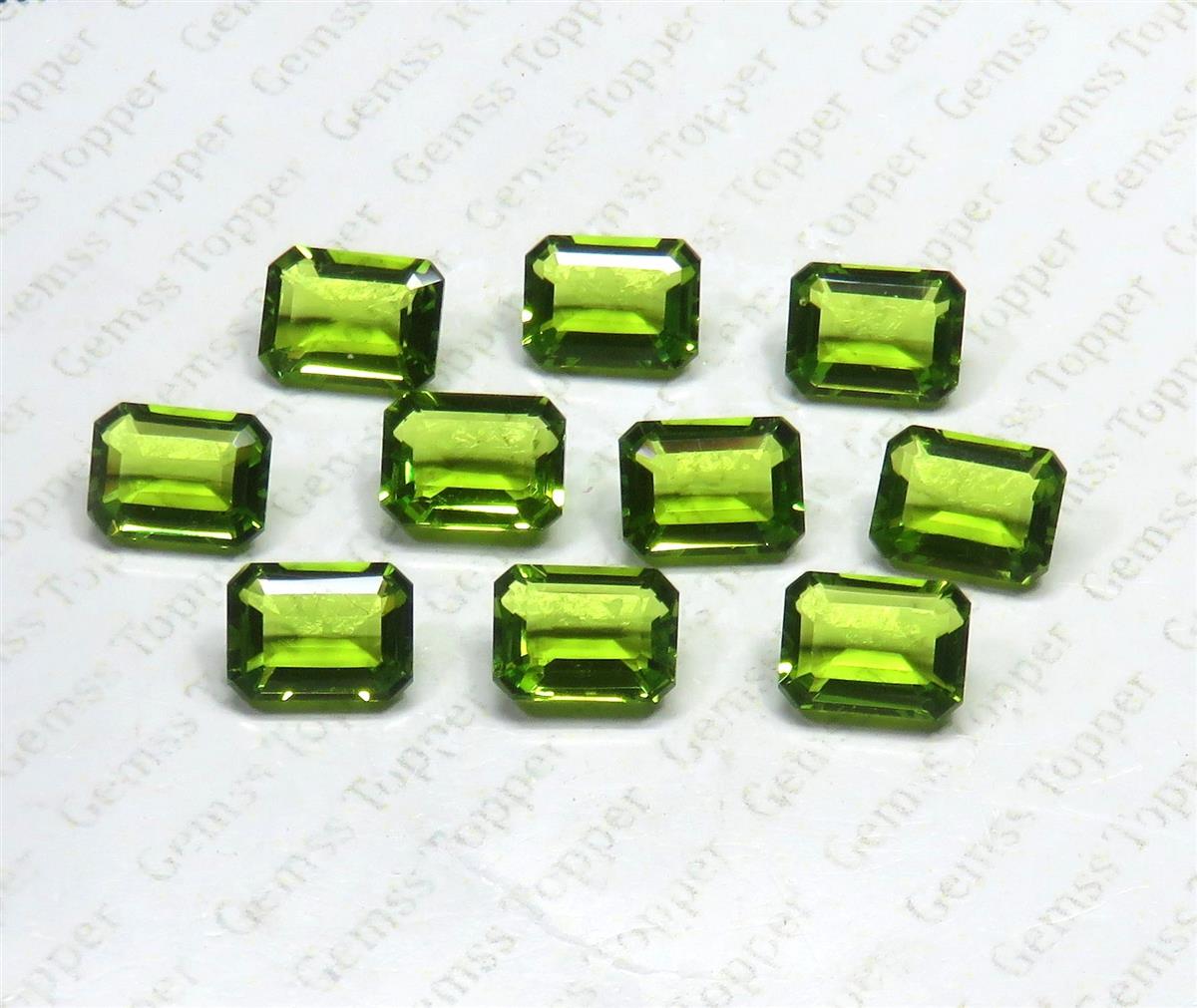 Peridot 6x8 mm Octagon Faceted
